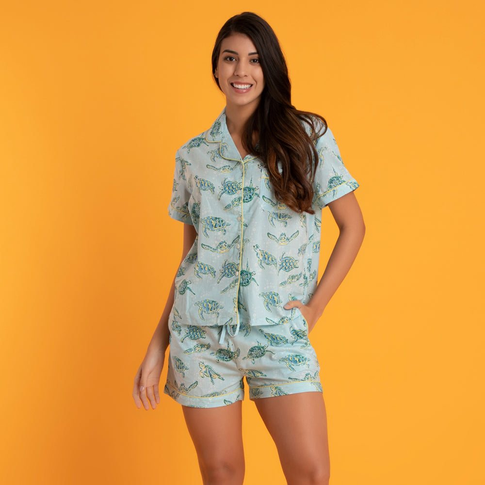 Turtle Shorts PJ Set – The Mahogany Store